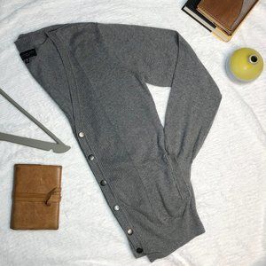 Forever 21 Gray Cardigan with Iridescent Buttons